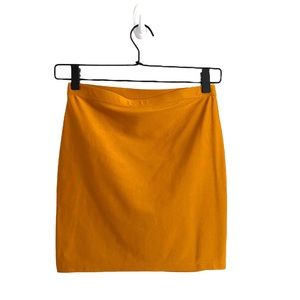 ✨Forever 21✨ Marigold Yellow Nylon Mini Skirt Size S